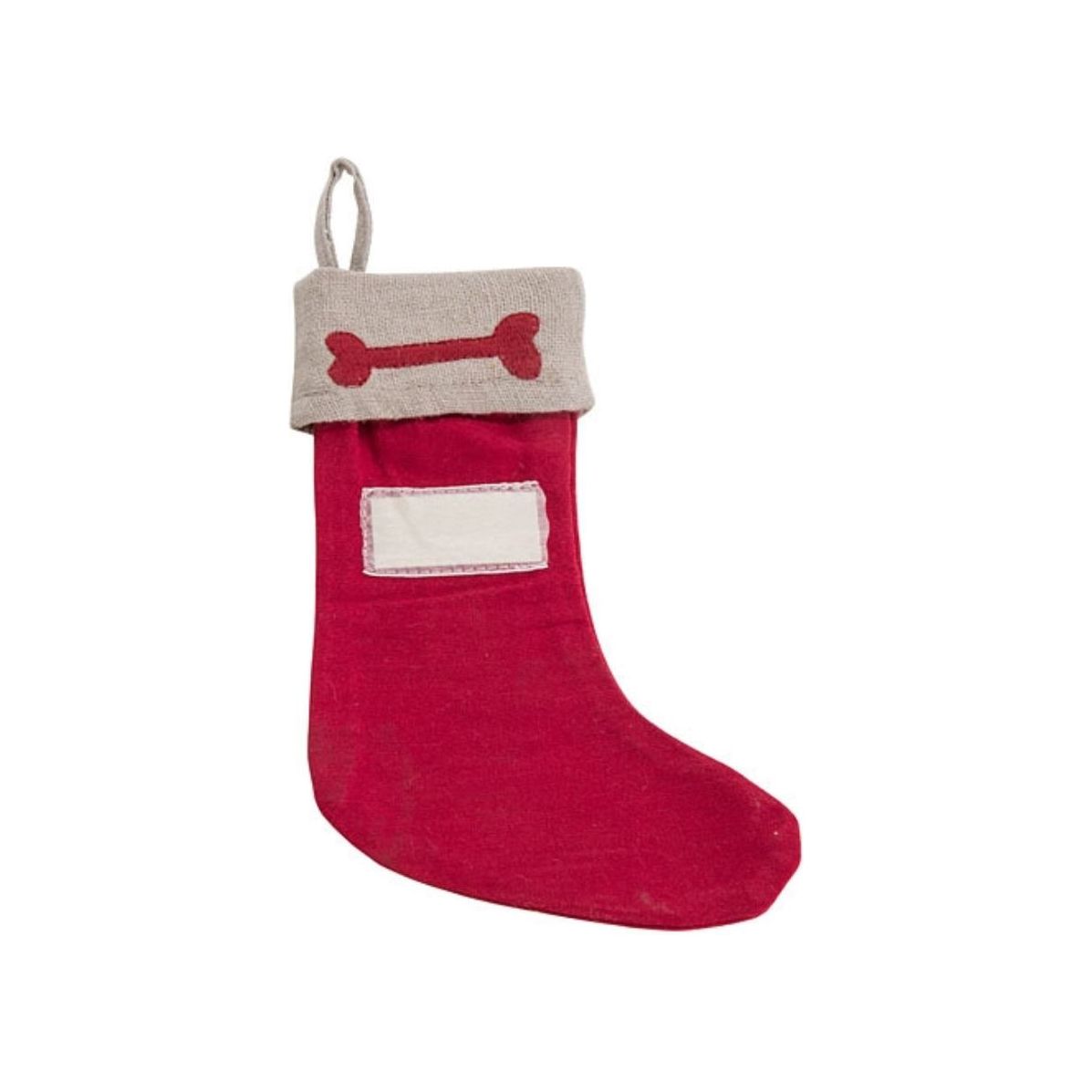 Red sock with bone pattern for dogs