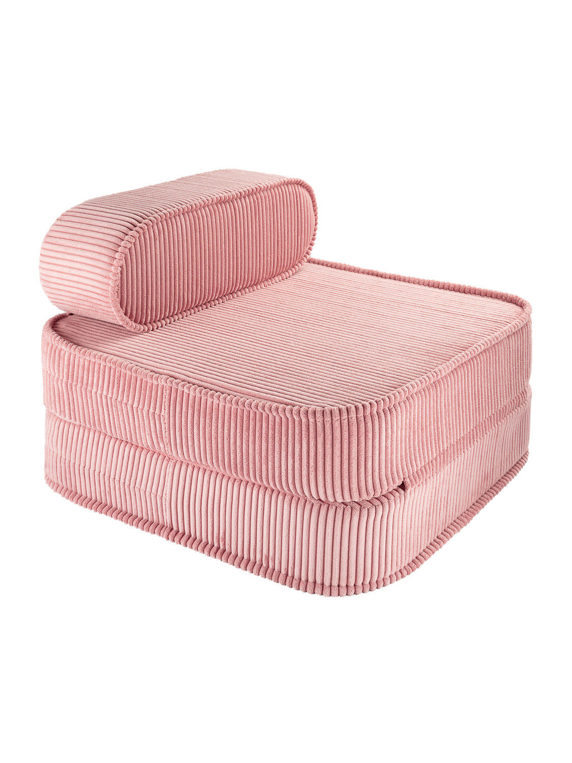 Pink Mousse corduroy folding armchair
