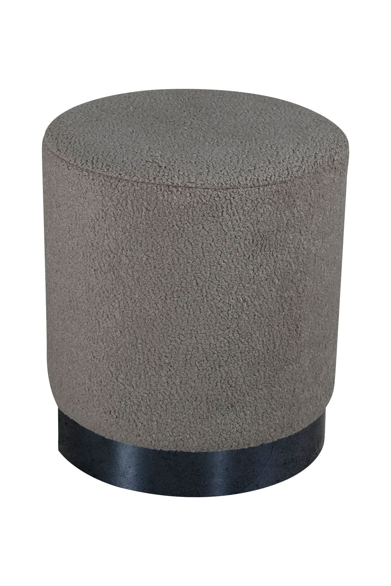 Benji Pouf - Black / Greige Teddy