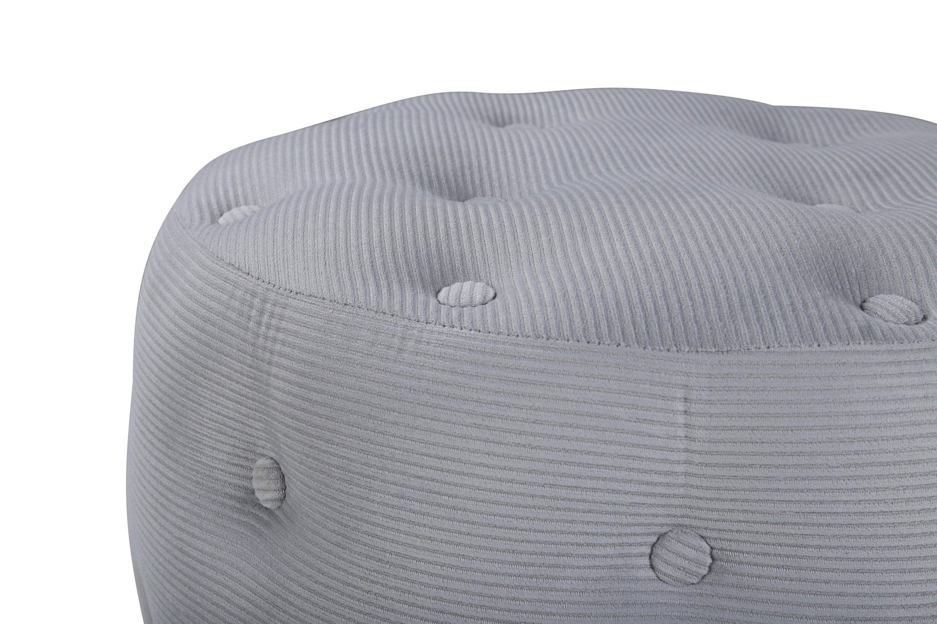 Benjamin Pouf - Grey Ribbed