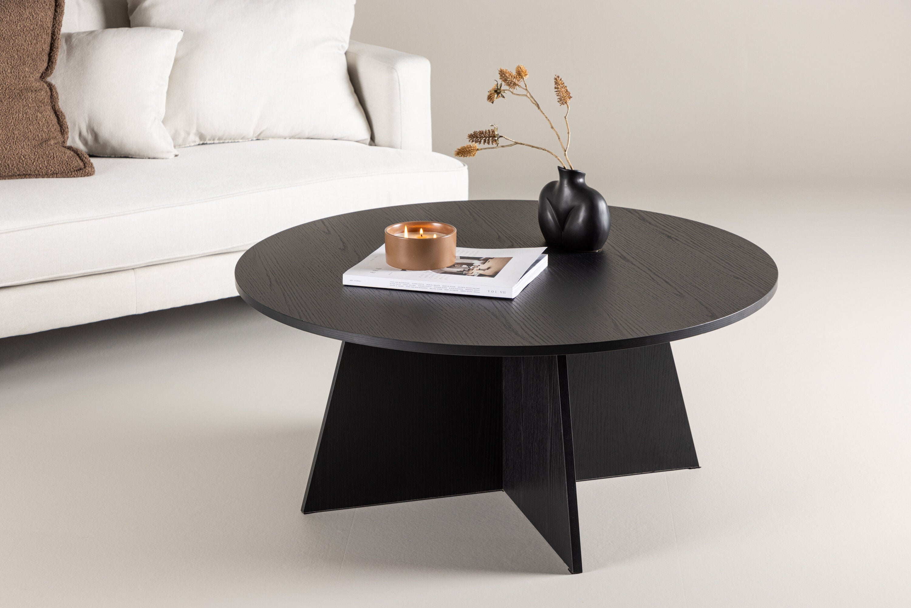 Table Basse Bootcut D100 - Noir