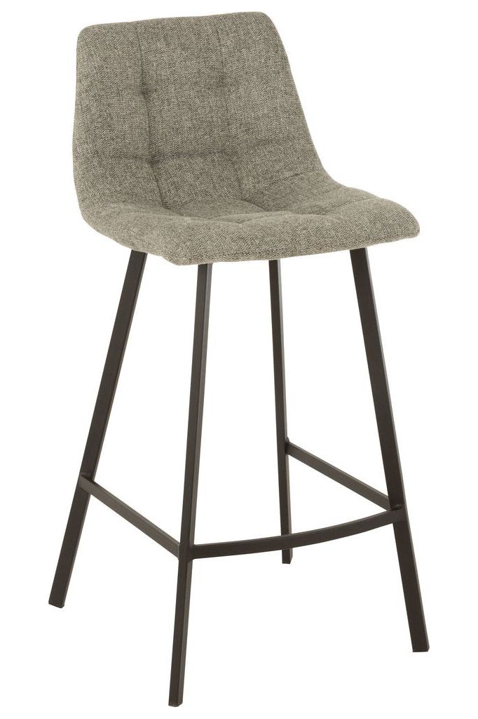 Tabouret de Bar Stéphane Textile/Métal Gris