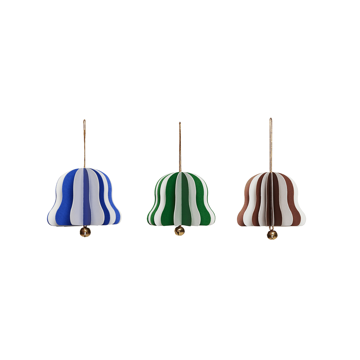 Ornement en Papier en Forme de Cloche de Noël - Pack de 3