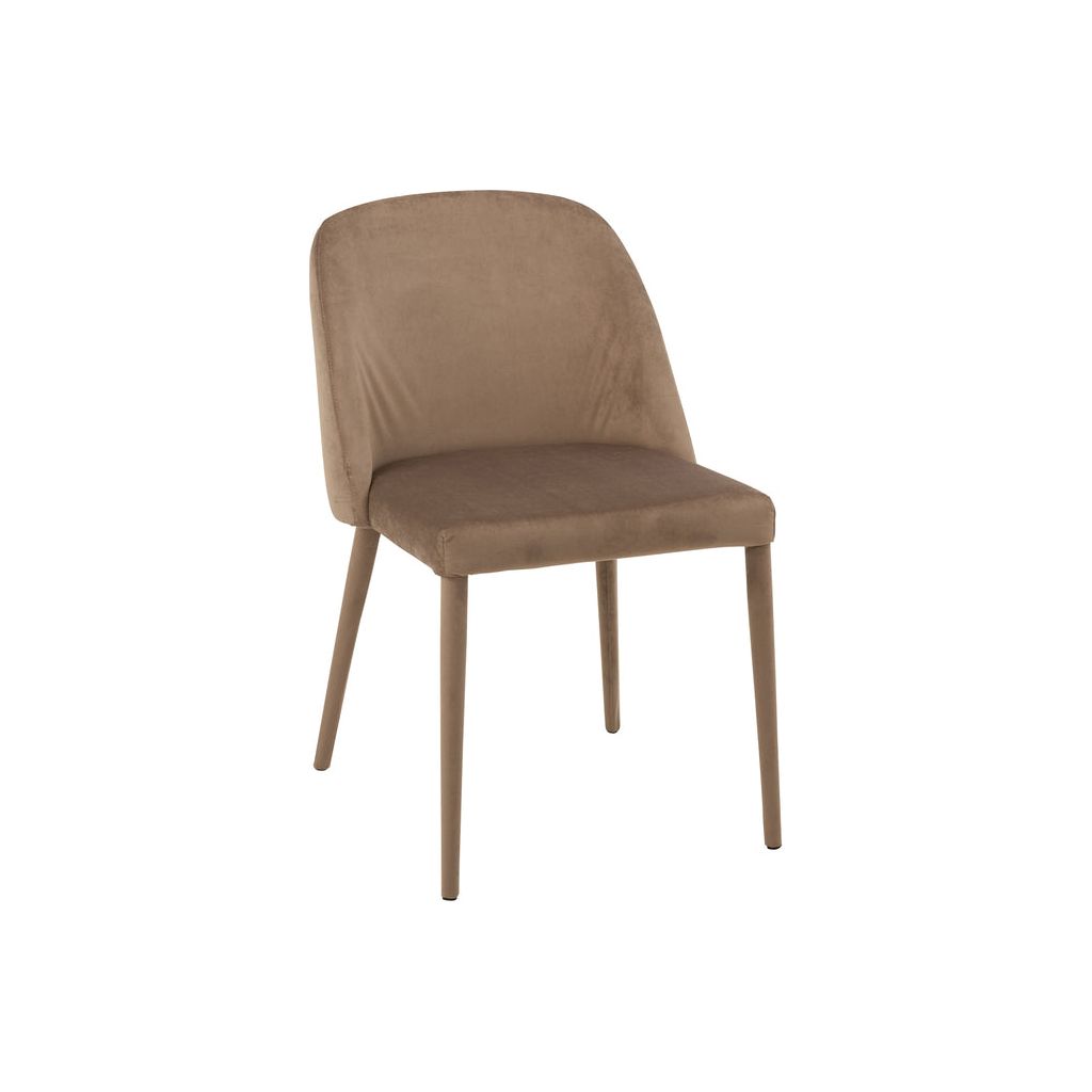 Charlotte Textile/Metal Chair Brown 