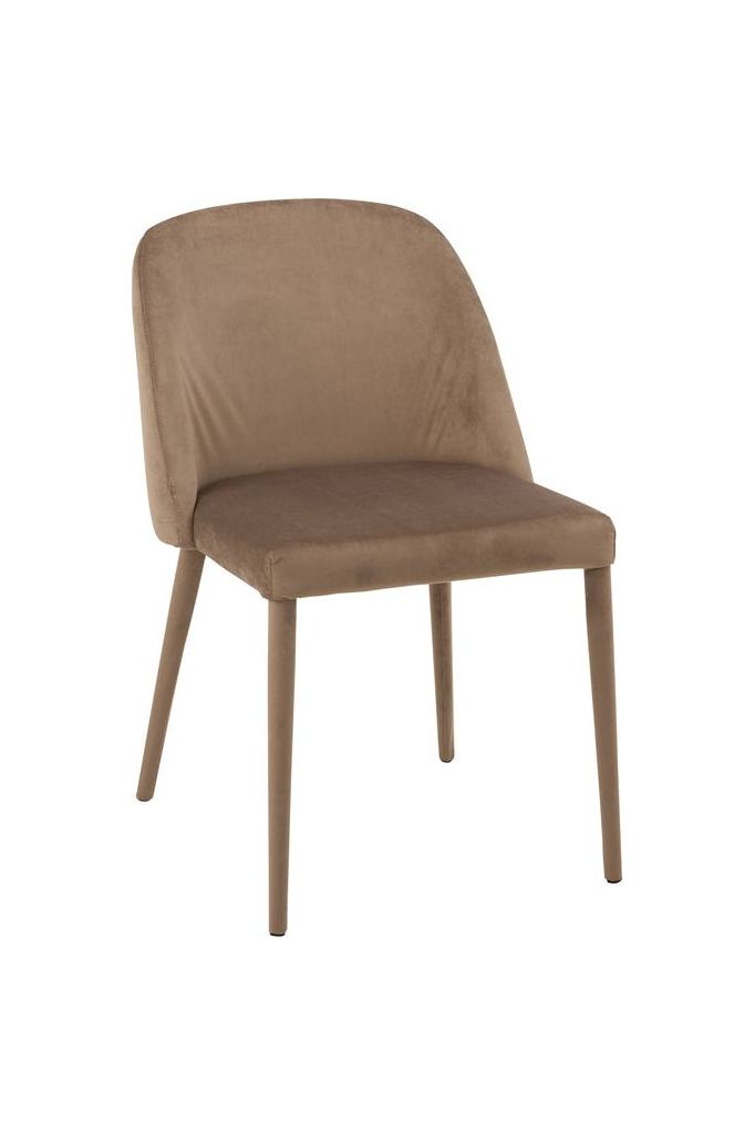 Charlotte Textile/Metal Chair Brown 