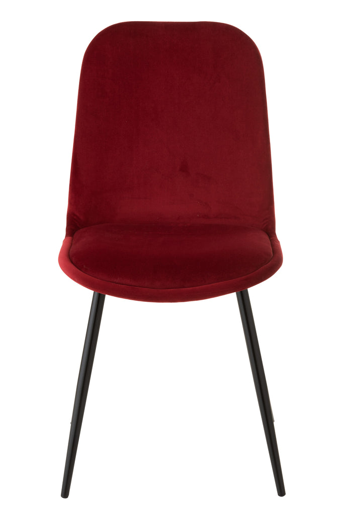 Chair Claire Metal/Textile Burgundy – ELEDUR