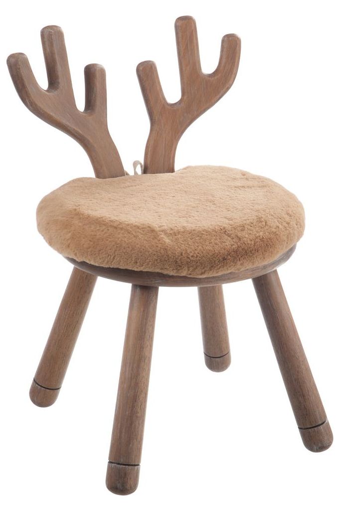 Deer Ears Chair in Natural Wood 