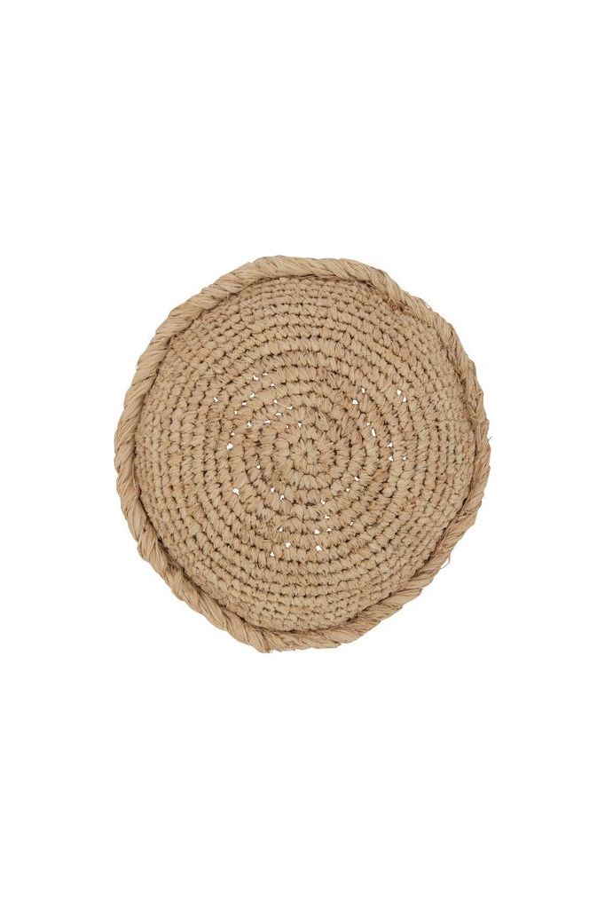 Coussin Rond 1 Côté Jonc/Textile Naturel