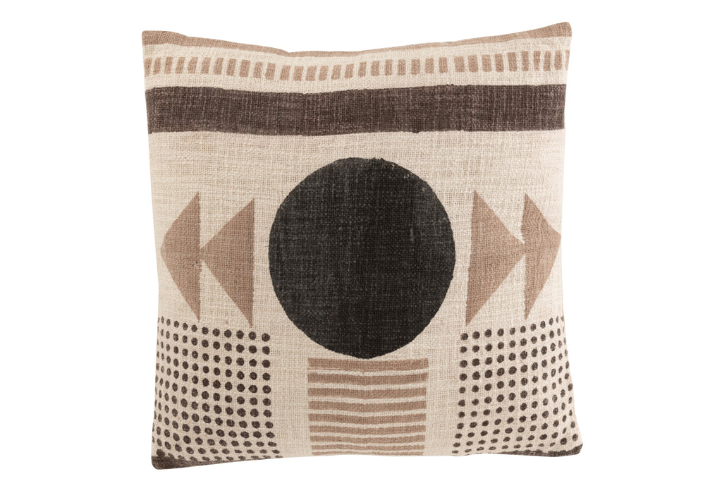 African Graphic Round Cushion