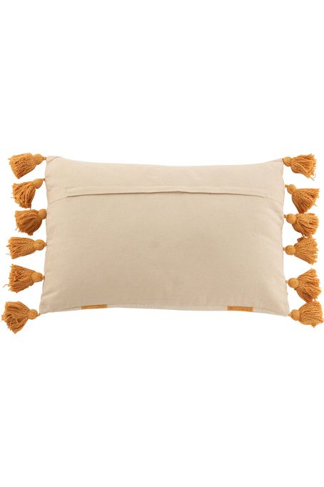 Coussin Beach Grooves Rectangle en Coton Ocre