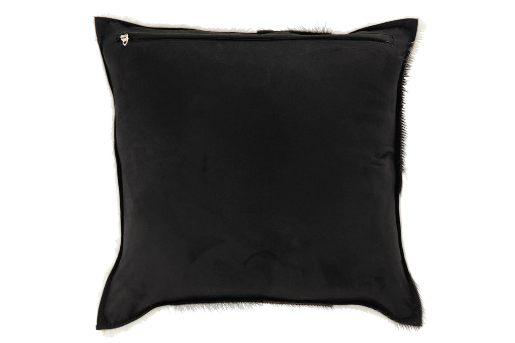 Coussin carré motif vache, cuir