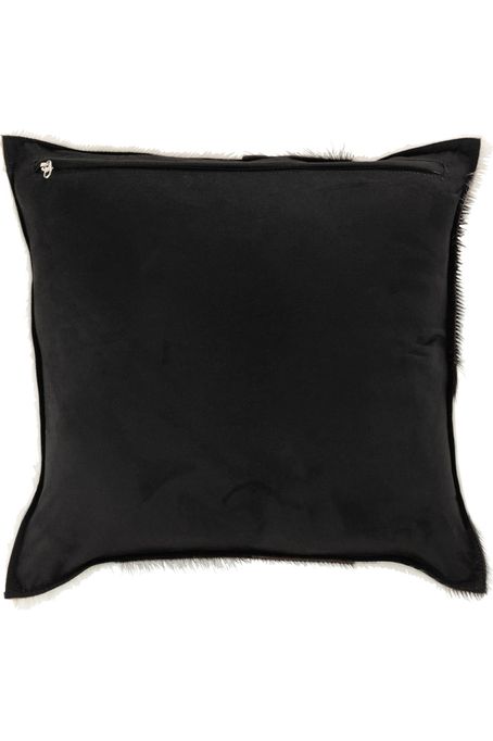 Coussin carré motif vache, cuir