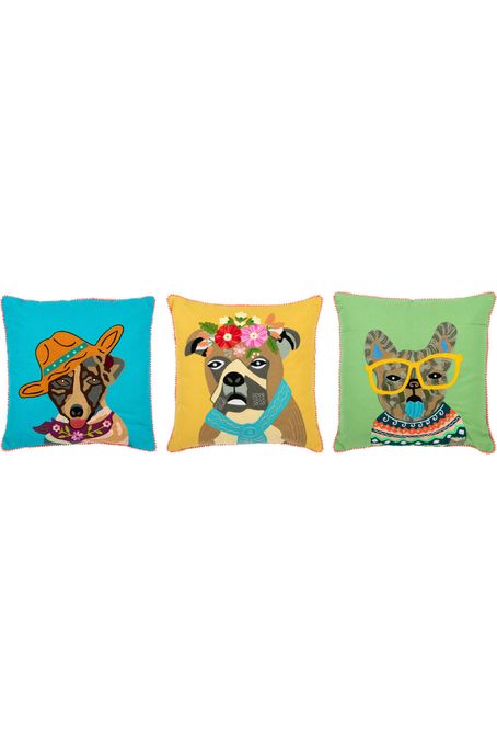 Coussin Chien, assortiment de 3