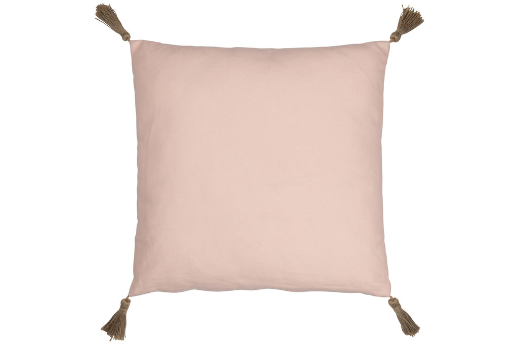 Pink Rectangular Polyester Arc Cushion