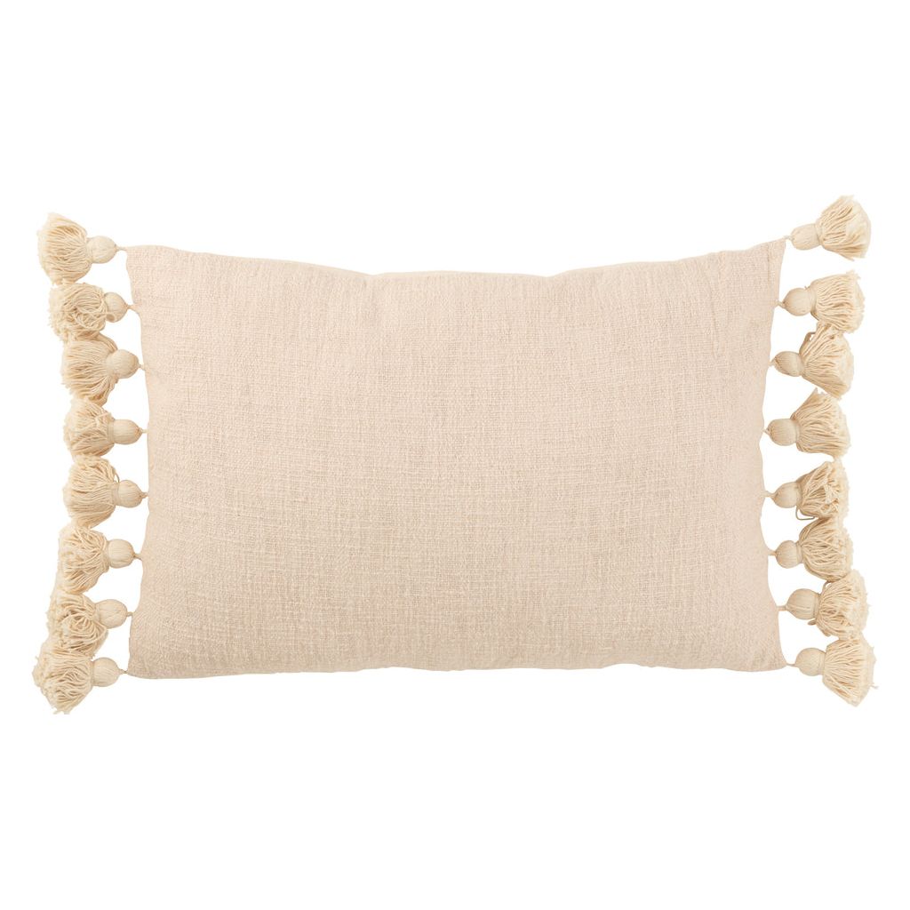 Long Cotton Pompom Cushion