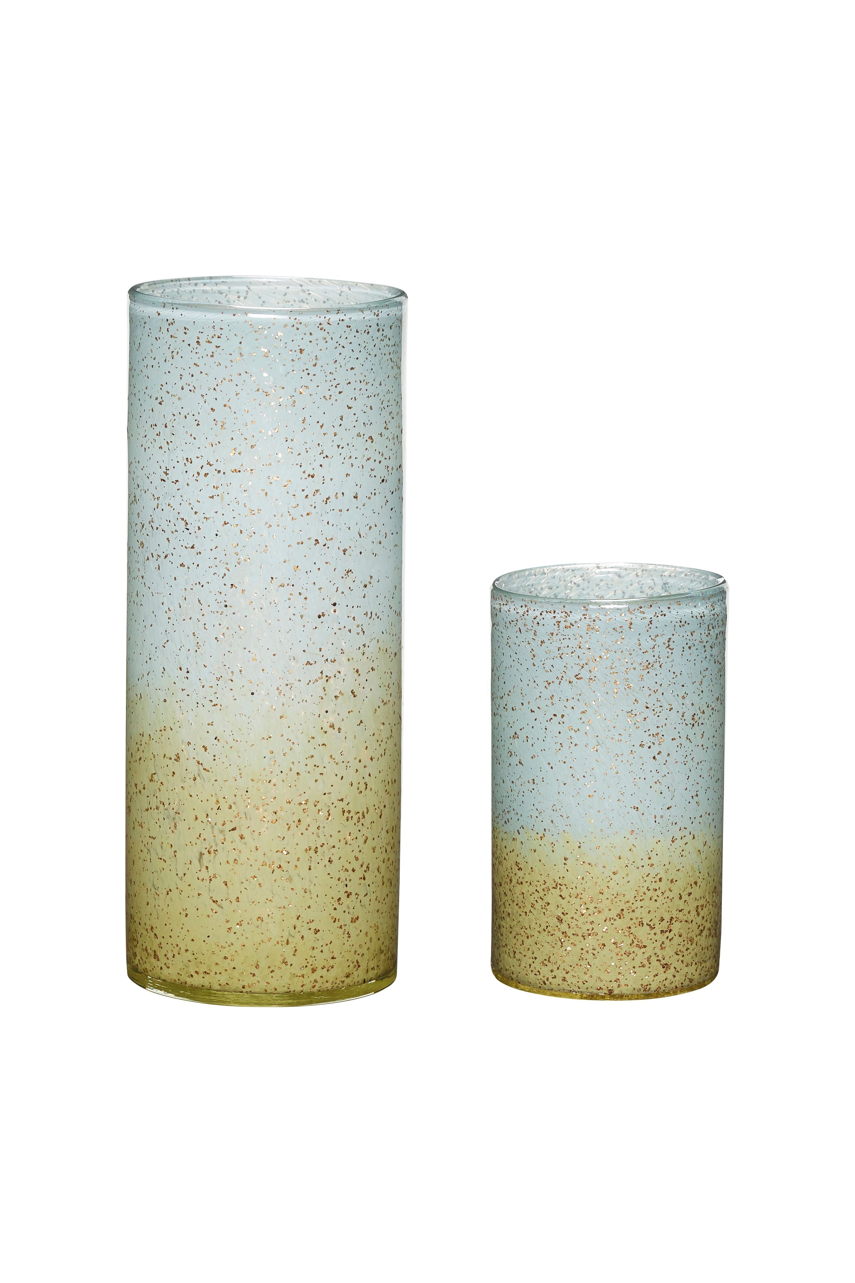 Shimmer Vase Blau/Braun (2er-Set)