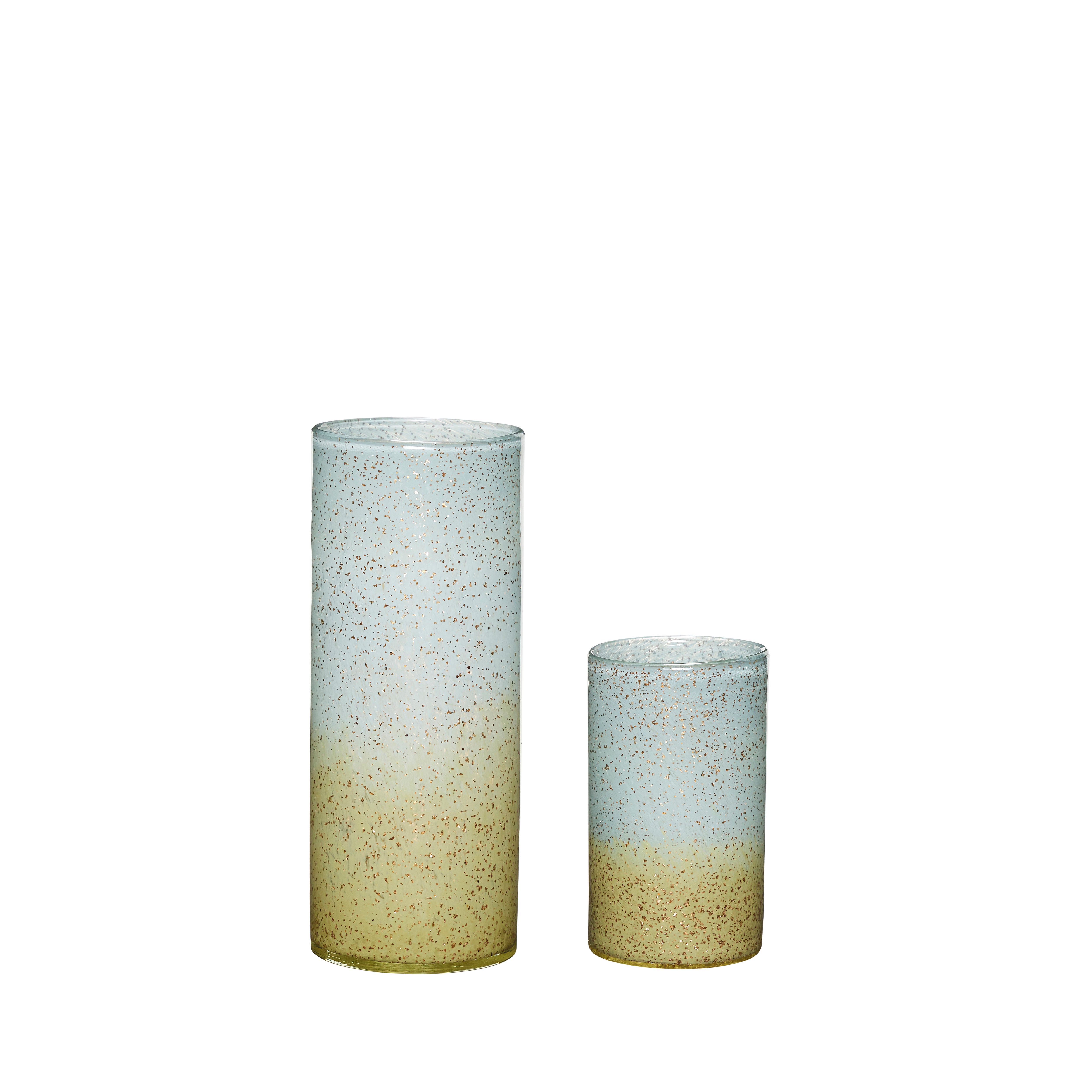 Shimmer Vase Bleu/Marron (set de 2)