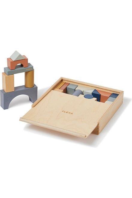 Set of Colorful Wooden Blocks