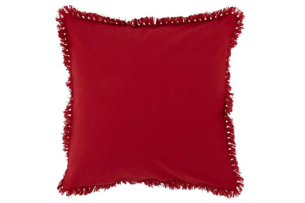 Red/Gold Textile Love Cushion