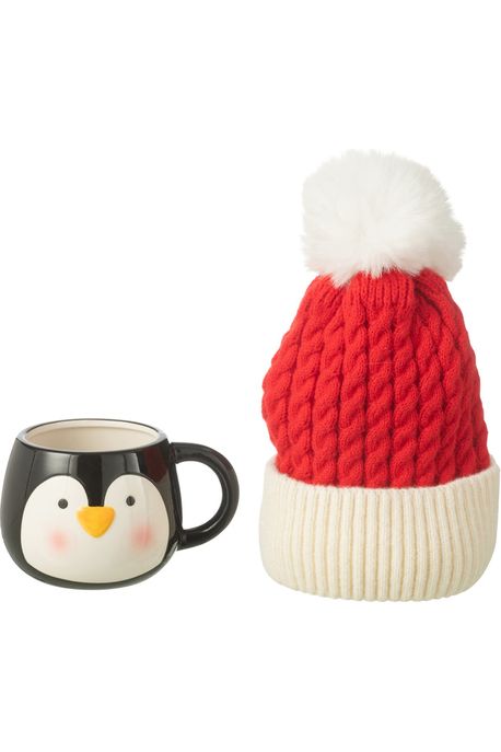 Tasse et Bonnet Pingouin en Boîte Cadeau