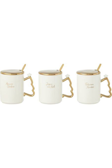 Tasse et Cuillère de Noël Assortiment de 3