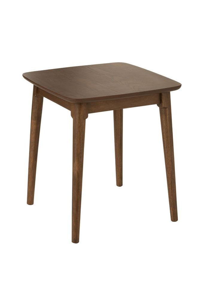 Table d'Appoint Carrée Bois Marron