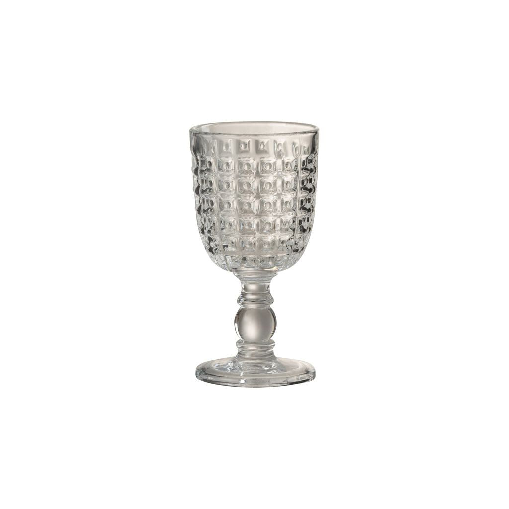Stemware with Transparent Embossed Pattern