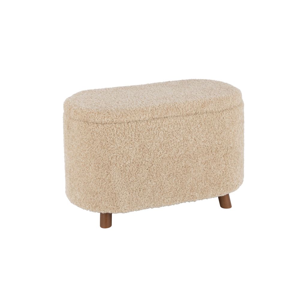 Tabouret de Rangement Teddy Polyester Beige