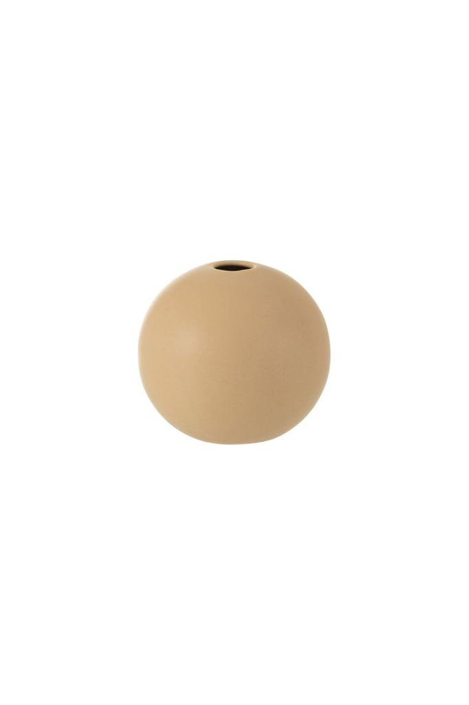 Vase Boule en Céramique Beige