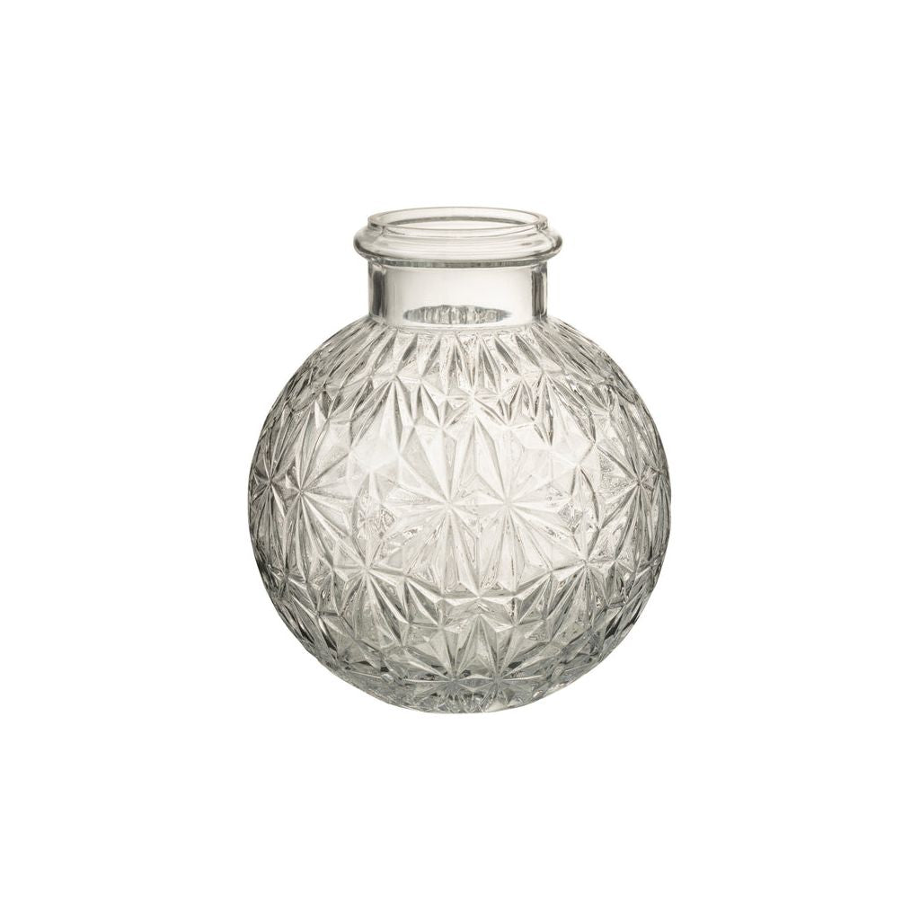 Glass Ball Cut Vase - Small