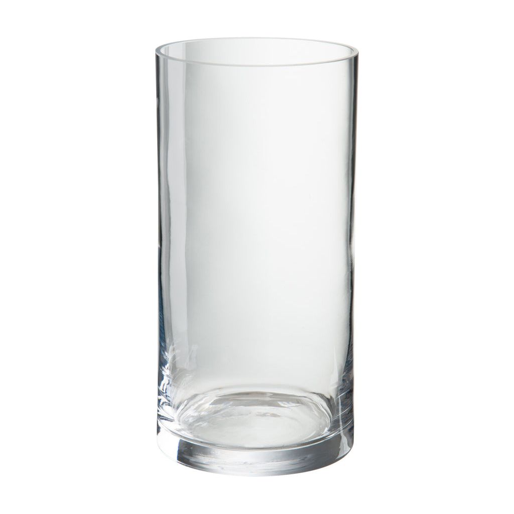 Cylind Glass Transp Vase