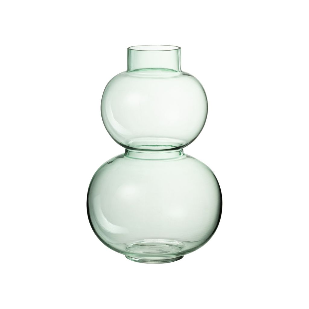 Green Glass Globes Vase