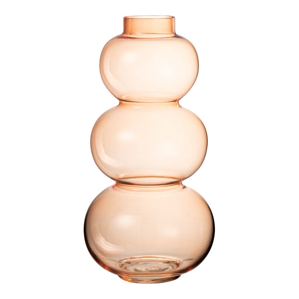 Large Orange Glass Globes Vase
