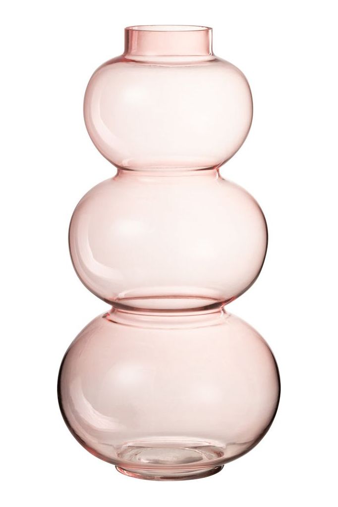 Vase Globes en Verre Rose Grand