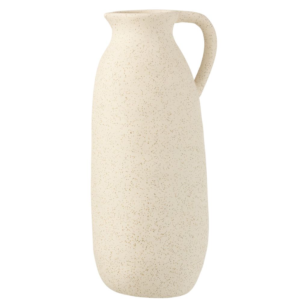 Beige Ceramic Jug Vase - Large