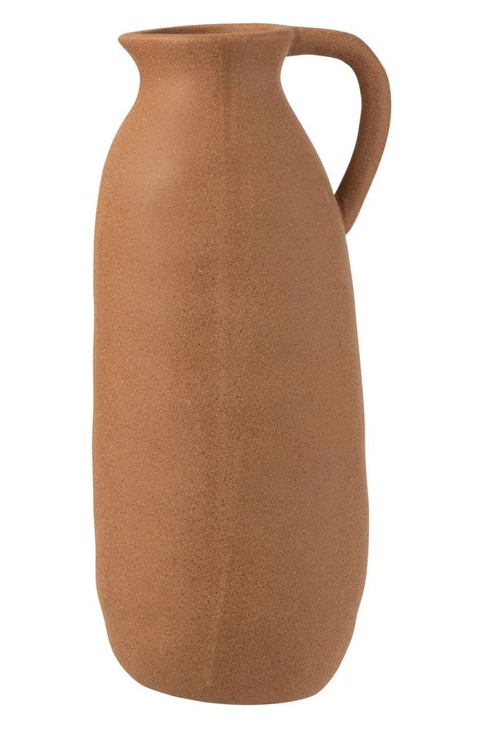 Vase Cruche en Céramique Marron Grand