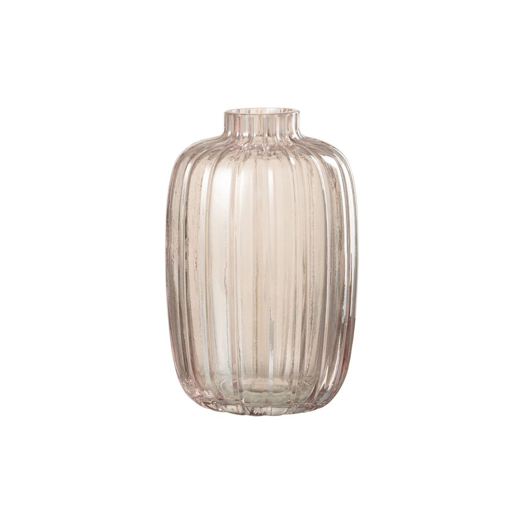Lines Vase in Pink Glass - Small