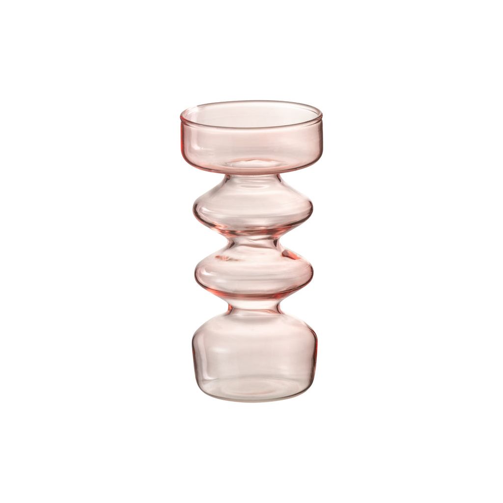 Rosa Luna-Vase aus Glas – klein