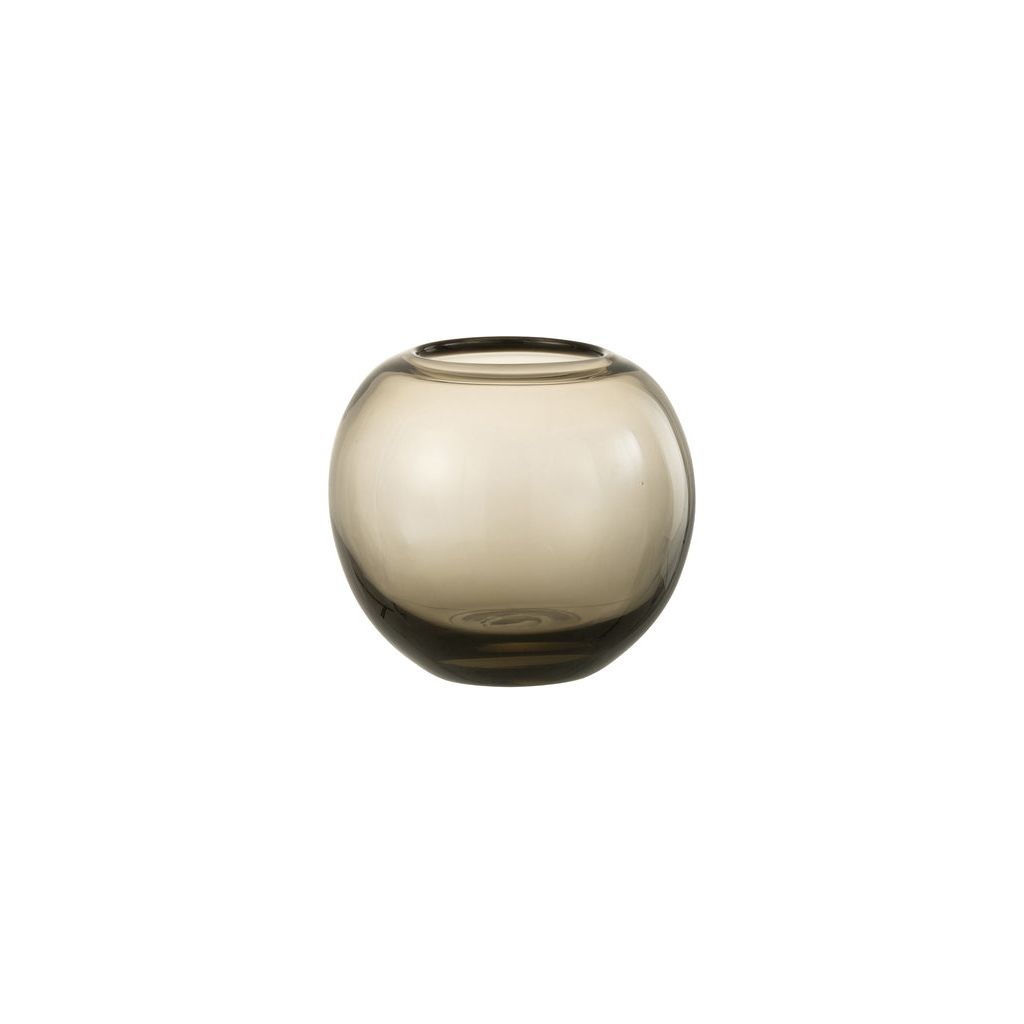Norma Vase aus grauem Glas – mittlere Größe