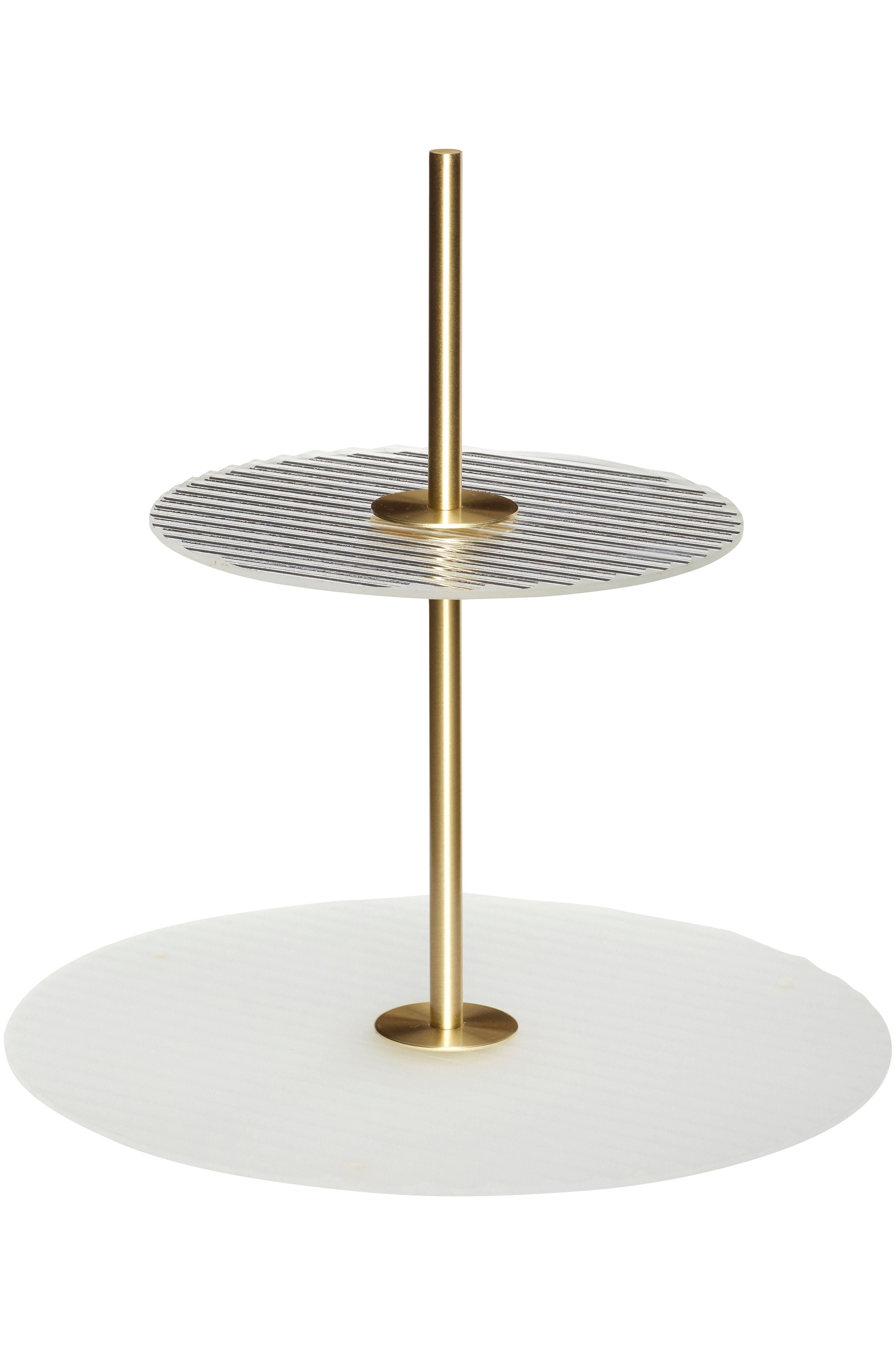 Ripple Shelf Frosted Glass/Brass